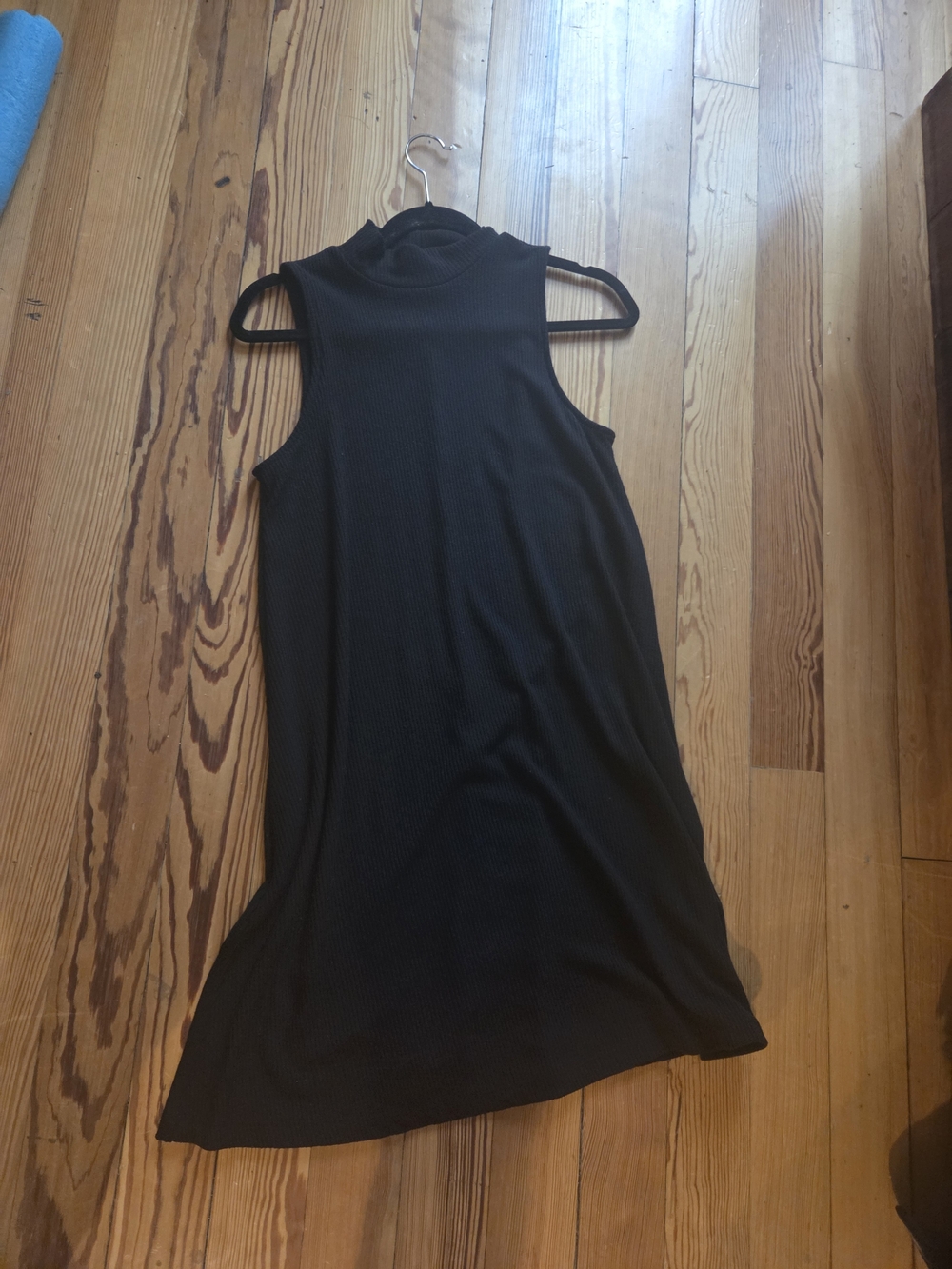 Sleeveless Black Mock Neck Dress